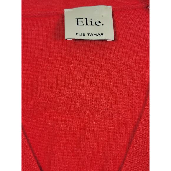 Elie Tahari Womens Small Coral Button‎ Up Sweater Cardigan Jacket - Picture 3 of 6